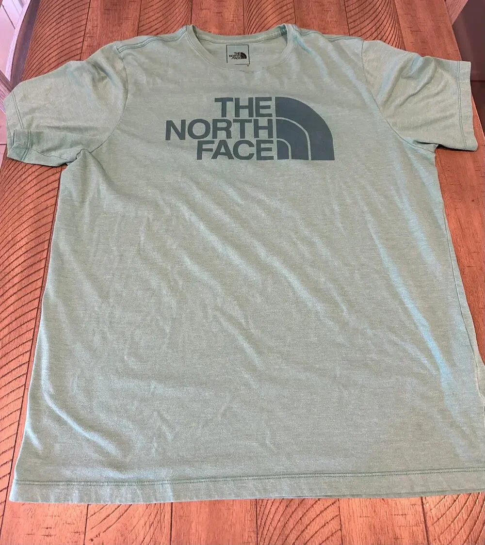 The North Face Green Half Dome Logo T-Shirt Men's Size XL Soft Short Sleeve Tee